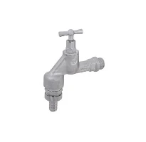 Schlosser 1750 robinet de service double avec aérateur et clapet anti retour 3/4 M - chromé mat