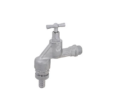 Schlosser 1750 robinet de service double avec aérateur et clapet anti retour 3/4 M - chromé mat