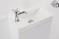 Detremmerie No Limit 20 lavabo 1 400 x 230 mm - 1 cuvette - blanc - céramique - avec trou de robinet - sans trop-plein