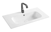 Detremmerie No Limit 40 lavabo 1010 x 405 mm - blanc - céramique - avec trou de robinet - avec trop-plein
