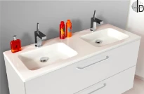 Detremmerie No Limit 45 Table vasque 20 en céramique (121 x 45 cm) lavabo double