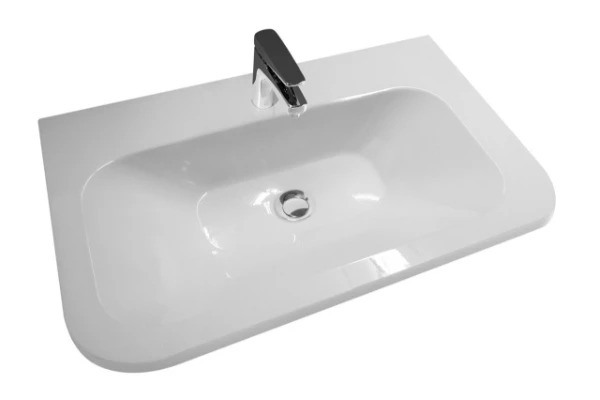 Detremmerie No Limit 50 RO30 wastafel 900 x 480 mm - 1 waskom - wit - top solid - met kraangat - zonder overloop