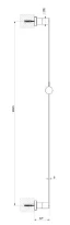 Gessi Emporio via Manzoni bec pour bain chromé 185mm