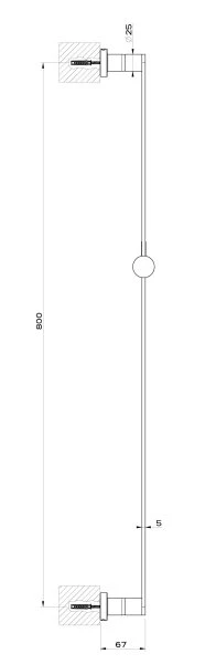 Gessi Emporio via Manzoni bec pour bain chromé 185mm