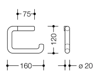 Hewi 805 porte-rouleau inox brossé pour papier ou serviette