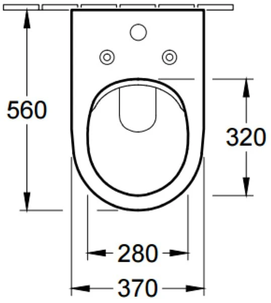 Villeroy & Boch Subway 2.0 toilette suspendue DirectFlush sans rebord - blanc Ceramic Plus - B370xD560 mm