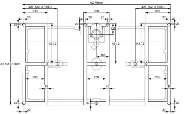 HÜPPE EasyFlat douchepoten vr alle modellen (10 stuks) inb.h.120-135mm