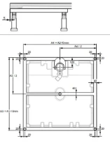 HÜPPE EasyFlat douchepoten vr tub 100x100 inb.h.120-180mm