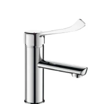 MELANGEUR DE LAVABO MONO-COMMANDE DELABIE chromé avec manette 128 mm/cart.diam 40/sans vidage/3lmin