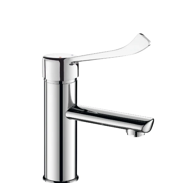 MELANGEUR DE LAVABO MONO-COMMANDE DELABIE chromé avec manette 128 mm/cart.diam 40/sans vidage/3lmin