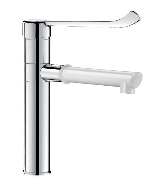 Delabie BIOCLIP mitigeur lavabo 5l/min BELGAQUA 160 MM  chromé avec bec haut pivotable et démontable