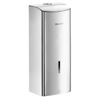 DISTRIBUTEUR SAVON ELECTRONIQUE DELABIE 1 105 - 90 o 256 ! inox poli rvs 304 +serrure+clé modèle antivandalisme-mural à piles