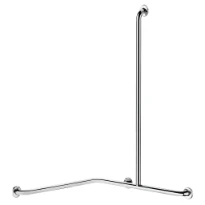 POIGNEE D'APPUI COIN 75 - 75 o 115 ! 3,2 inox . modele droite (barre verticale à droite)