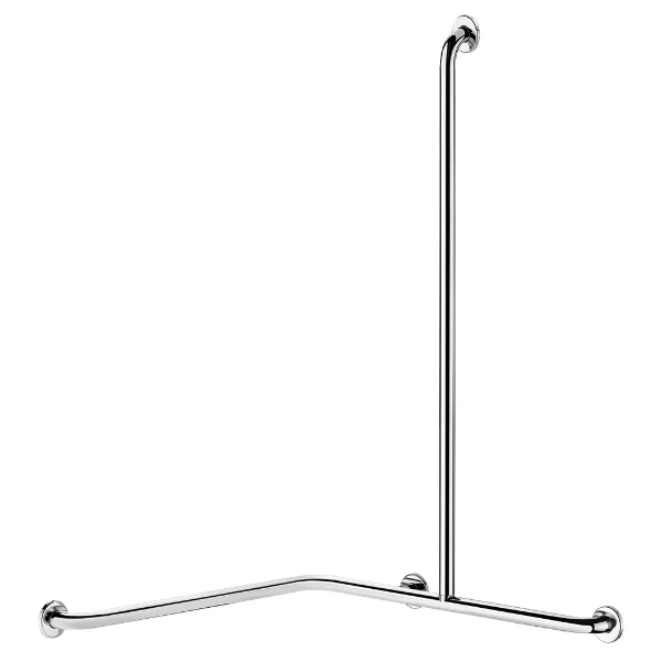 POIGNEE D'APPUI COIN 75 - 75 o 115 ! 3,2 inox . modele droite (barre verticale à droite)