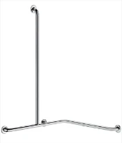 POIGNEE D'APPUI COIN 75 - 75 o 115 ! 3,2 inox . modele gauche (barre verticale à gauche)