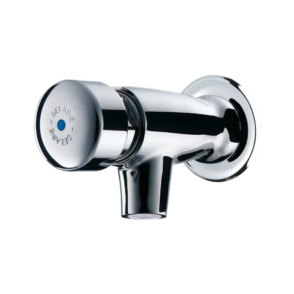 ROBINET DE LAVABO DELABIE TEMPOSTOP 1/2 M montage mural-bec avec rosace