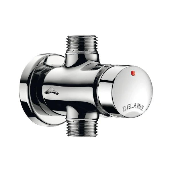 DOUCHE KRAAN DELABIE TEMPOSOFT 2 1/2" regelbaar deb. wandmontage,rechte kraan,looptijd 25 sec