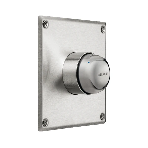 DOUCHEMENGKRAAN DELABIE TEMPOMIX vierkant 160 - 160 MM ! inbouwmodel met bedieningsplaat-zelfsluitend