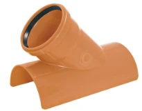 Airfit selle 45°, PVC (colle) DN 160x125 brun rougeâtre