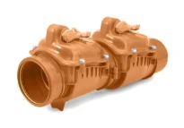 Airfit terugslagklep, dubbel DN 110 roodbruin