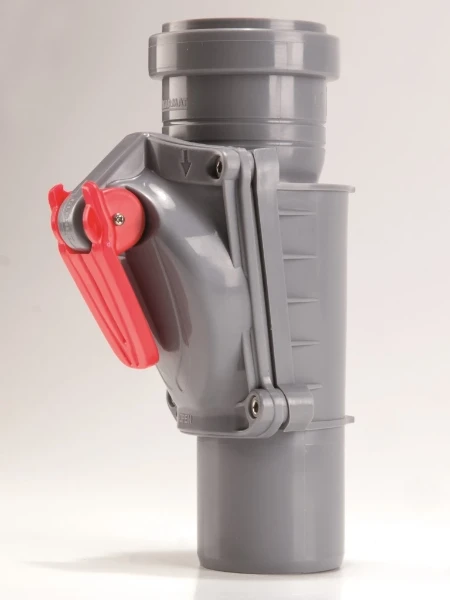 Airfit terugslagklep, verticaal DN 50 grijs