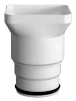 Airfit entonnoir, carré blanc DN50/110/125mm