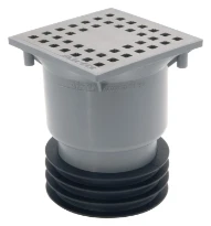 Airfit klokput, vergrendelbaar rooster DN110 grijs