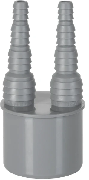 50020SN Airfit overgangsnippel naar slanguiteinde, dubbel DN 50 grijs