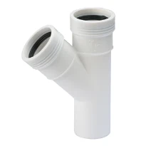 Wavin Wafix PP blanc TE 45° MFF 50 x 50 x 50 mm