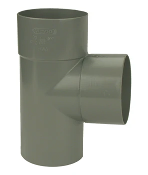 Wavin RWA PVC té 88° MFF 80 x 80 x 80 mm gris