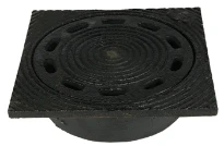Wavin fonte malleable Siphon de sol 150 x 150 avec sortie verticale 50 mm