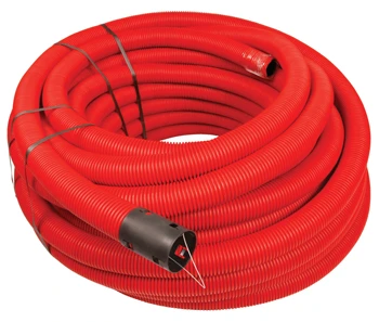 Wavin Kabelflex tuyau de protection de câble avec fil de traction 40 mm (rouleau 50m) - rouge - prix par mètre