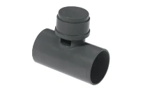 McAlpine ventapipe Jr beluchter + t-stuk 40x40mm grijs