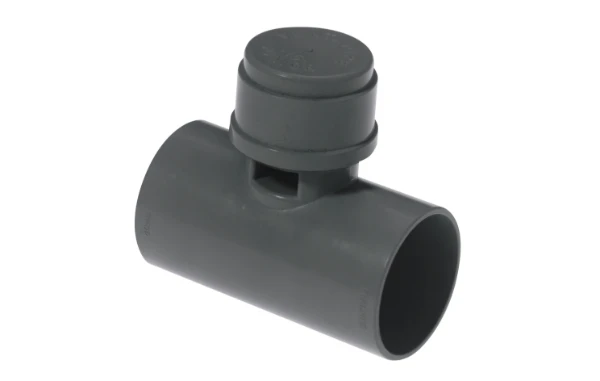 McAlpine ventapipe Jr beluchter + t-stuk 40x40mm grijs
