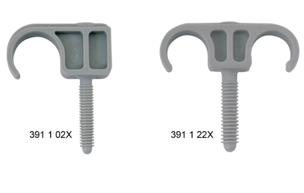 Walraven BIS plugbeugel kunststof dubbel M6 x 20-25 mm grijs