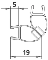 KERMI 1235 1x joint magnïtique Longueur 2000 mm