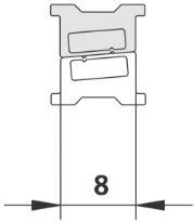 KERMI 4285 1x joint magnïtique Longueur: 2000 mm