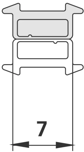 Kermi 1 magneetprofiel Lengte past tot standaard hoogte 2000 mm