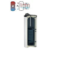 Flamco Flextherm Duo HLS boiler à accumulation 300 l pour pompe à chaleuren - sans résistance - email - vertical - model à poser au sol - blanc - ERP label sanitaire: C