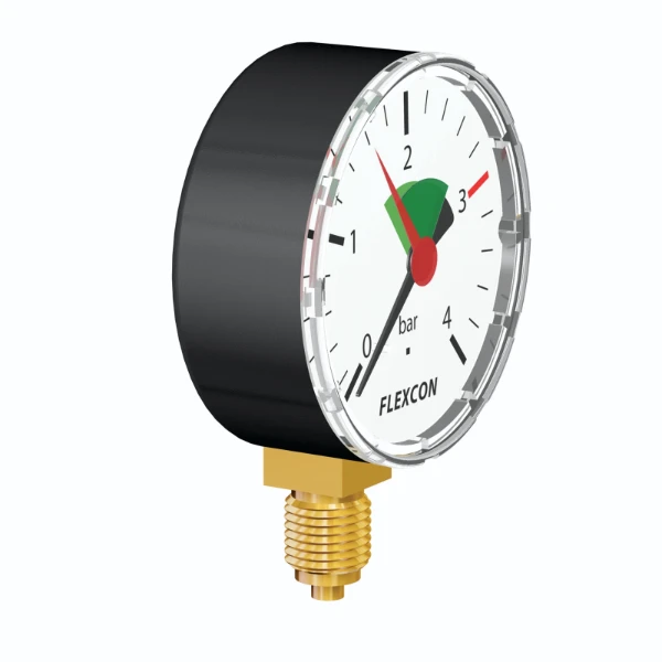Flamco manomètre 80MM X 1/2 4kg radial - avec cadran - avec robinet