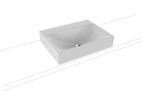 Kaldewei Silenio lavabo à poser 600 x 460 x 120 mm - manhattan - avec trou de robinet - avec trop-plein - effet perlé