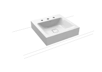Kaldewei Cono lavabo à poser 500 x 500 x 120 mm - blanc alpine - avec trou de robinet - sans trop-plein - effet perlé