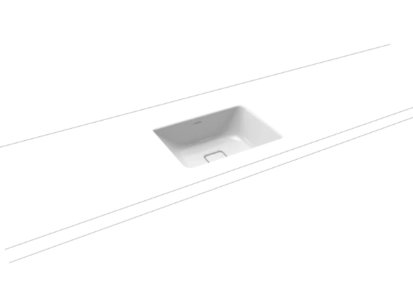 Kaldewei Cono onderbouwwastafel 470 x 381 mm - alpine wit - zonder kraangat - zonder overloop - pareleffect