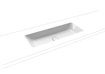 Kaldewei Cono lavabo sous plan 869 x 382 mm - blanc alpine - sans trou de robinet - sans trop-plein - effet perlé
