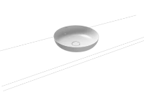Kaldewei Miena vasque de lavabo ronde 450 mm - blanc alpine - sans trou de robinet - sans trop-plein - effet perlé