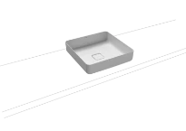 Kaldewei Miena vasque de lavabo 400 x 400 mm - blanc alpine - sans trou de robinet - sans trop-plein - effet perlé