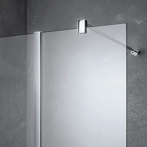 XBWIW110201AK Kermi Walk-In XB WIW Walk-in douchewand 1100 x 2000 mm - verstelbaarheid 1080-1100 mm - SIMG ESG helder Wall - profiel : zilver matglans