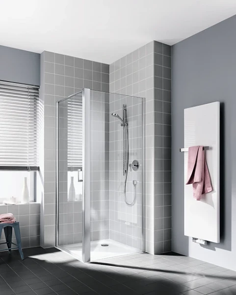 CCTWD090202PK Kermi Cada XS TWD zijwand 900 x 2000 mm - verstelbaarheid 860-910 mm - WEI ESG helder Clean - profiel : wit