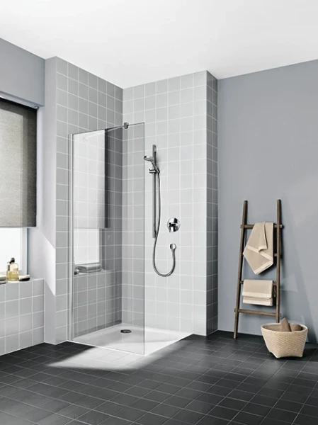 CCTWF090202PK Kermi Cada XS TWF Walk-in douchewand 900 x 2000 mm - verstelbaarheid 875-900 mm - WEI ESG helder Clean Wall - profiel : wit
