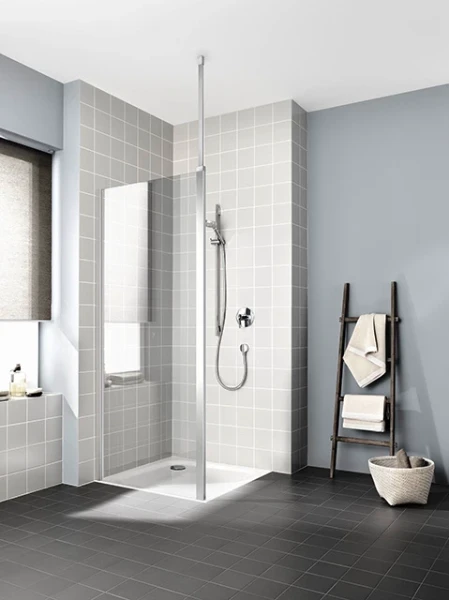 CCWDW08020VPK Kermi Cada XS WDW Walk-in douchewand 800 x 2000 mm - verstelbaarheid 775-800 mm - SIHG ESG helder Clean Wall met plafond- ofmuursteunsysteem - profiel : zilver hoogglans
